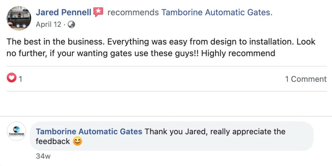 Automatic Gate Design Review Aratula